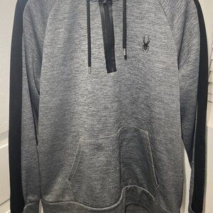 Spyder Gray Hoodie – Men’s Large – Fleece Lined – Pre-Owned